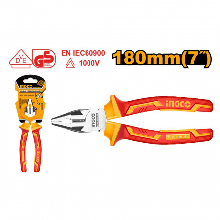 Плоскогубцы диэлектрические 180 мм INGCO HICP28188 INDUSTRIAL