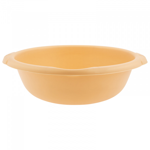 Таз пластмассовый круглый 18 л,бежевый, Home Palisad