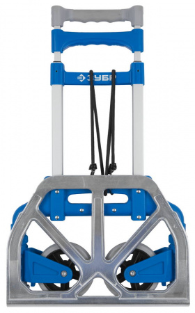 ЗУБР ТР-60, до 60кг, каркас и платформа из алюминия, платформа 39х28 см, колеса d13 см, вес 3.2кг, складная хозяйств тележка, Профессионал (38750-60)