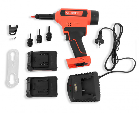 Аккумуляторный резьбовой заклепочник Messer M3000 с электронной системой настройки сжатия и счетчиком