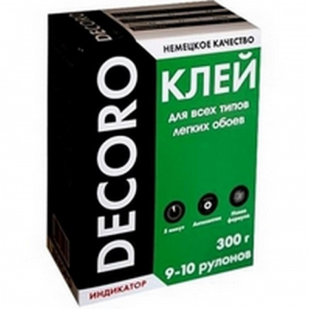 Клей обойный Decoro универсал 300гр (9-10 рул) (30)