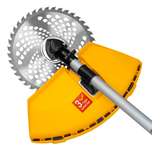 Триммер бензиновый DT-43E, 43 см3, неразъемная штанга, электростартер, состоит из 2 частей Denzel 