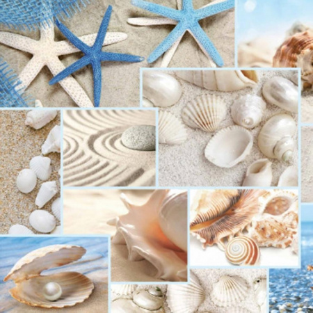 Панель стеновая ПВХ мозаика пляж 0,955х0,48м Грейс (10)