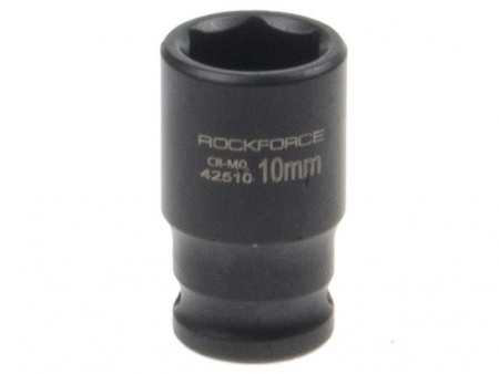 Головка торцевая 10мм 1/4" 6-гранная ударная L=35мм ROCKFORCE RF-42510 /1