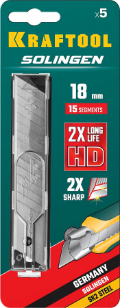 KRAFTOOL 18 мм, 5 шт, сегментированные лезвия (09606-18-S5)