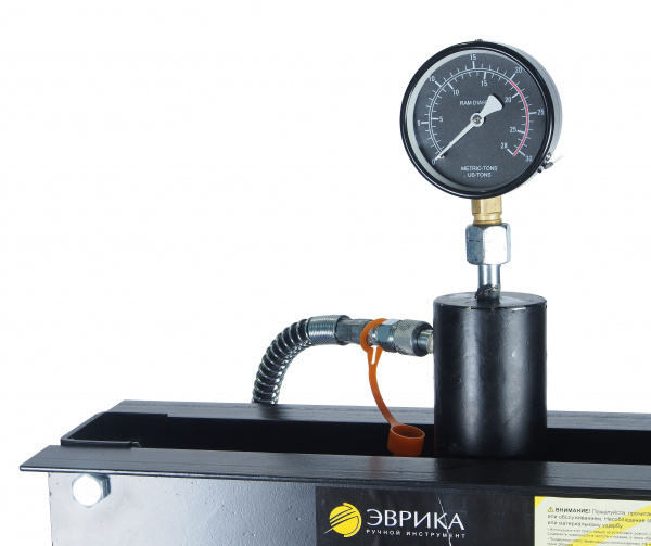Пресс ER-40020 напольный гидравлический 20т с ручным приводом и манометром (ход штока 145мм,рабочий диапазон 90-1035мм) ЭВРИКА /1 NEW