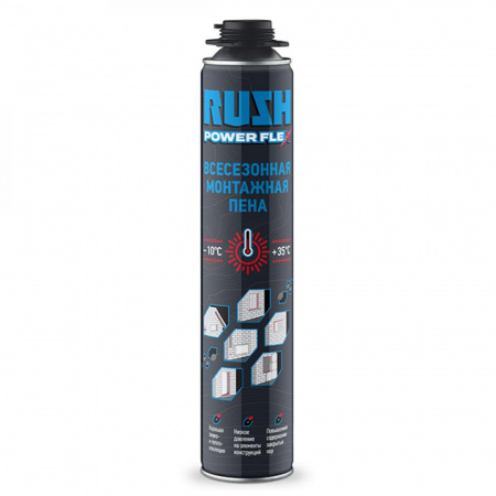 Пена монтажная профессиональная Rush Power Flex всесезонная 45л 1000мл (12)