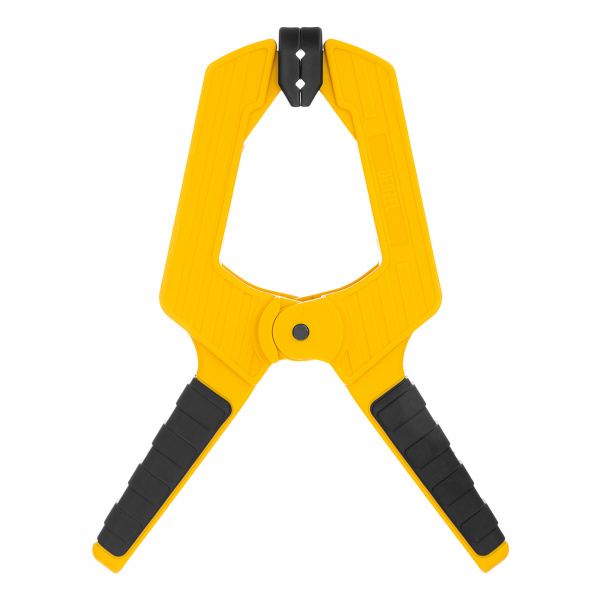 Струбцина клещеобразная, усиленная 100 х 80 мм, двухкомпонентные рукоятки Denzel