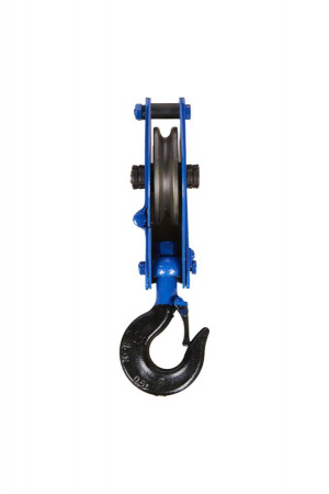 Блок монтажный однорольный с  крюком TOR 0,5 т с откидной щекой (S)