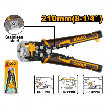 Стриппер многофункциональный 0.2-6 мм2  INGCO HWSP102418 INDUSTRIAL
