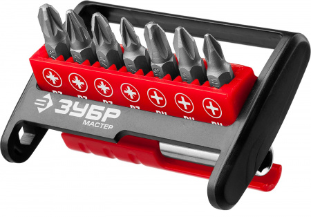 ЗУБР MX-8, 8 шт, набор бит с адаптером (26089-H8)