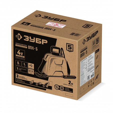 ЗУБР 5 л, аккумуляторный опрыскиватель (ОПЛ-5)