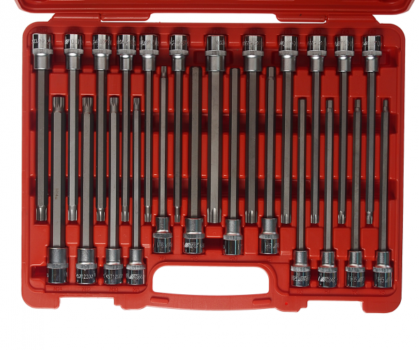 JTC Набор головок с насадкой 24 предмета в кейсе JTC JTC Набор головок с насадкой 24 предмета в кейсе JTC
