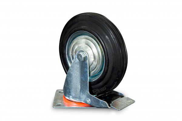 Колесо поворотное резина SCb 80 200 мм с тормозом (Y) Колесо поворотное резина SCb 80 200 мм с тормозом (Y)