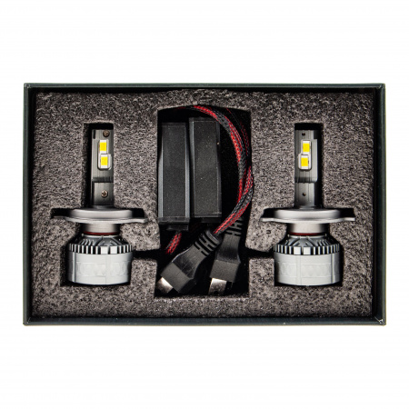 Автолампа H4 S6 LED Chip 3570 48W 3800lm 6000K с кулером (2шт) 12-24V / 1/50