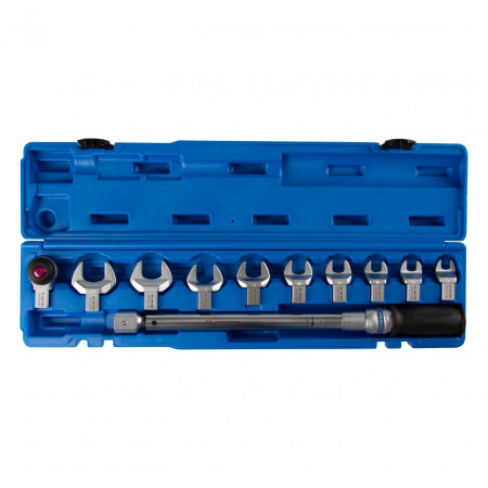 Динамометрический ключ 14х18 мм, 40-200 Нм, "FIT", с набором рожковых насадок 13-30 мм, кейс KING TONY 345202D11MR