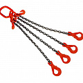 Стропы цепные четырехветвевые с укорачивающими крюками
