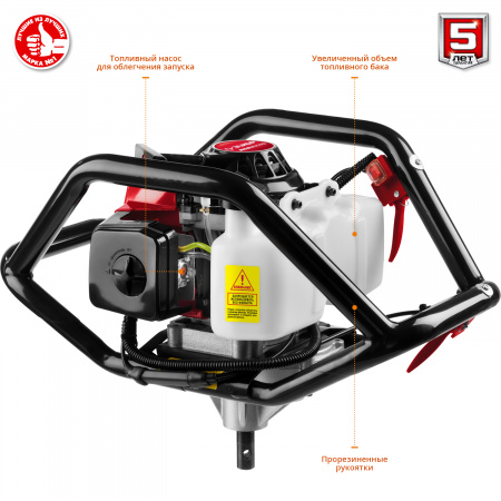 ЗУБР d 60 - 300 мм, 71 см3, 2 оператор, шнек в комплекте, мотобур (бензобур) (МБ2-300 Н)
