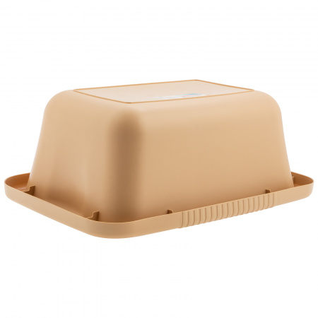 Таз пластмассовый прямоугольный 25 л, бежевый, Home Palisad