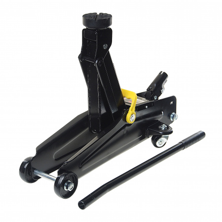 Домкрат гидравлическийRF-TH22001C подкатной 2 т с резиновой накладкой (h min 135мм, h max 385мм) в кейсе ROCKFORCE /1