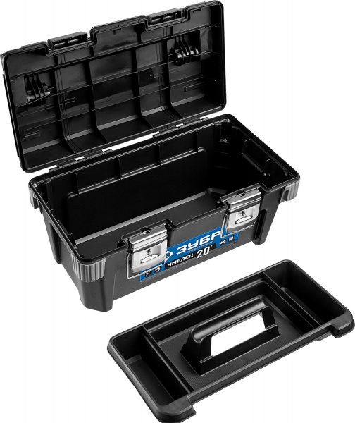 ЗУБР Умелец-20, 500 x 275 x 265 мм, (20″), Пластиковый ящик для инструментов, Профессионал (38141-20)