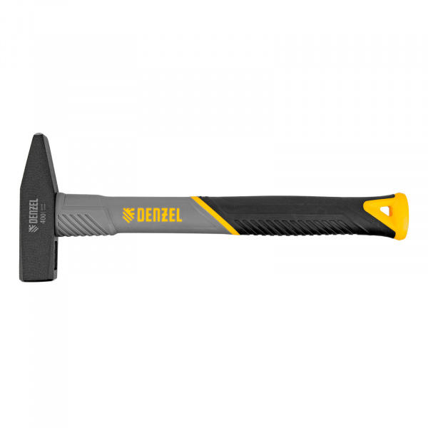 Молоток слесарный, 400 г, кованый, фибергласовая рукоятка c TPR покрытием Denzel