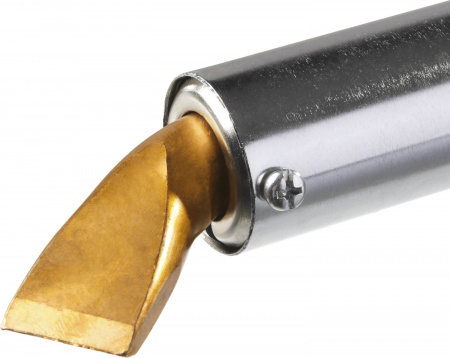 ЗУБР Ceramic PRO, 300 Вт, клин, высокомощный электропаяльник с деревянной рукояткой (55303-300)