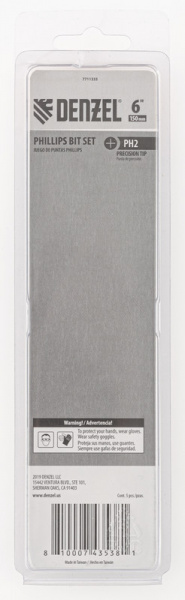 Набор бит, PH2x150 мм, 5 шт.// Denzel