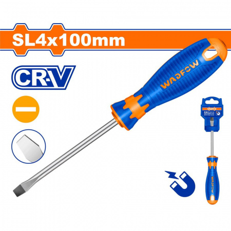 Отвертка SL 4*100мм WADFOW WSD1244