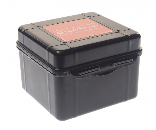 Фонарь UF-E157 1 LED YELLOW/SILVER с коллиматорной линзой головной  с аккумулятором, 3 режима, 6500K, 220V ULTRAFLASH /1/40