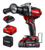 ЗУБР 20 В, 165 Н·м, 2 АКБ LMS (2 А·ч), бесщеточная дрель-шуруповерт, сумка (ДБ-165-22)