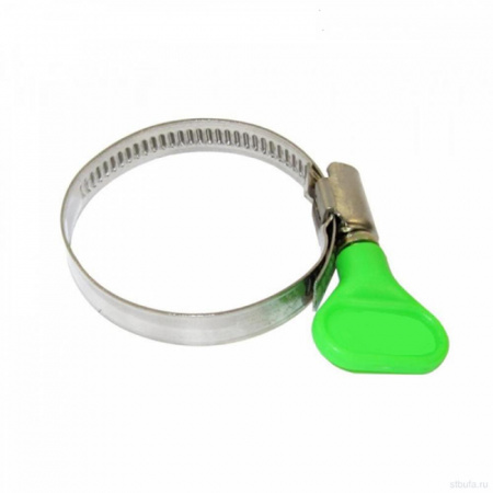 *Хомут червячный с барашком (нерж.) сантехнический 20-24мм W2 (100)