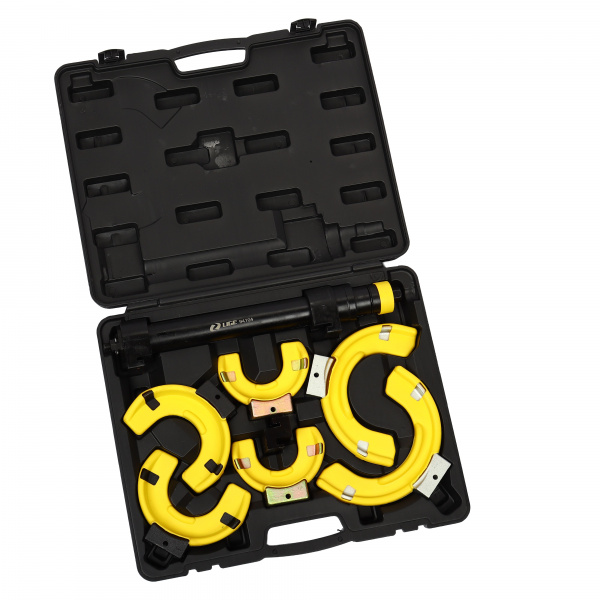 Стяжка пружин универсальная с тремя комплектами получаш (80-115, 110-150, 140-195мм), в кейсе LG-94104 LIGE /1 NEW