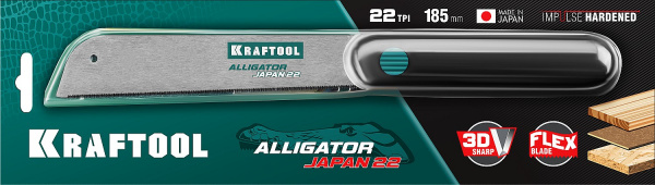 KRAFTOOL Alligator Japan 22, 185 мм, ножовка по дереву (1-15194-18-22)