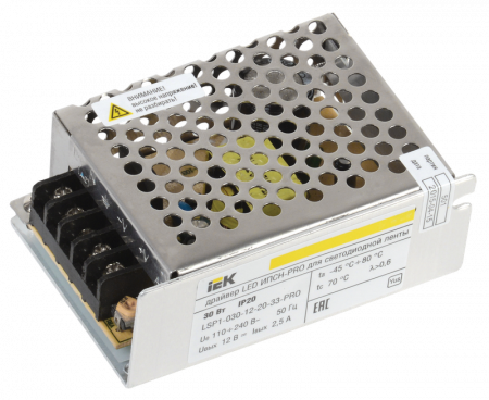 Блок питания для LED IEK LSP1-030-12-20-33-PRO 30 Вт