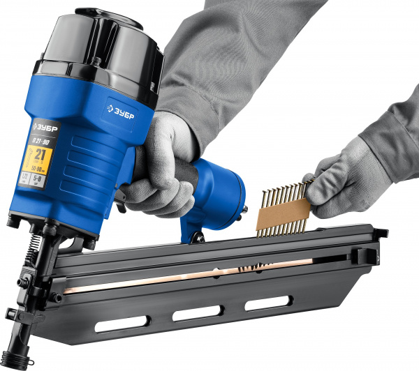 ЗУБР SN21 80 х 3.1 мм, реечные гвозди рифленые оцинкованные, 2010 шт (305396-80)