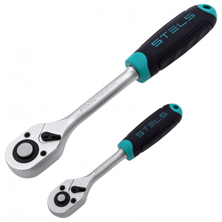 Набор инструментов, 1/2", 1/4", CrV, пластиковый кейс 76 предметов Stels Набор инструментов, 1/2", 1/4", CrV, пластиковый кейс 76 предметов Stels