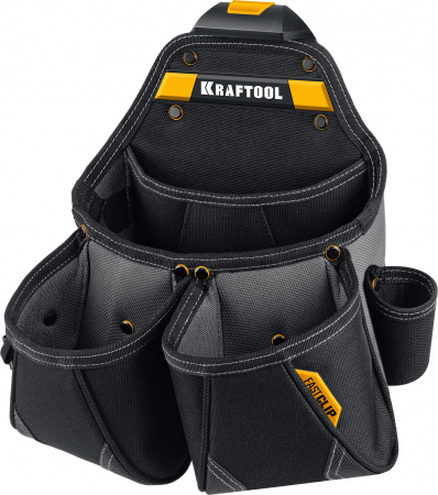 KRAFTOOL KBS-3L пояс монтажника, в комплекте: пояс монтажника и 2 большие сумки (38761)