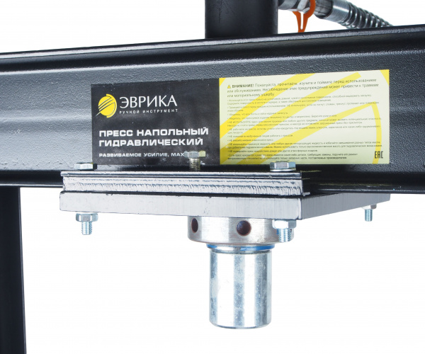 Пресс ER-40012 напольный гидравлический 12т с ручным приводом и манометром (ход штока 135мм, рабочий диапазон 90-858мм) ЭВРИКА /1 NEW