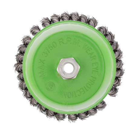 Щетка для УШМ, 150 мм, М14, "чашка", крученая проволока 0.5 мм Сибртех