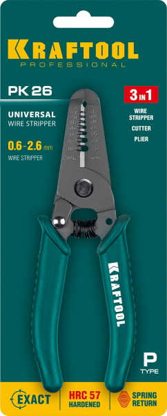 KRAFTOOL PK-26, 0.6 - 2.6 мм, многофункциональный стриппер (22660-15) KRAFTOOL PK-26, 0.6 - 2.6 мм, многофункциональный стриппер (22660-15)