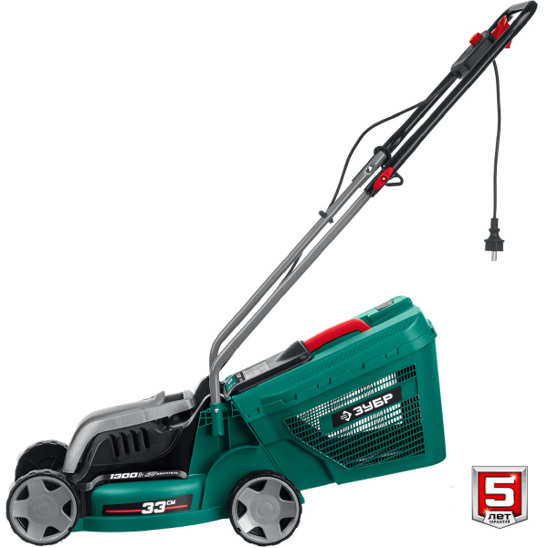 ЗУБР 1300 Вт, ш/с 33 см, сетевая газонокосилка (ГС-33-1310) 