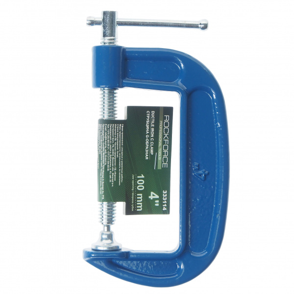 Струбцина RF-333114 G-образная "Profi" 4"-100мм (вес-1.03кг) ROCKFORCE /1