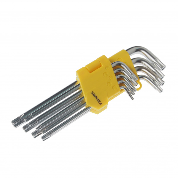 Набор ключей TORX ER-15109LT: Г-образных удлиненных T10-T50 9пр. ЭВРИКА /1/12/60 Набор ключей TORX ER-15109LT: Г-образных удлиненных T10-T50 9пр. ЭВРИКА /1/12/60