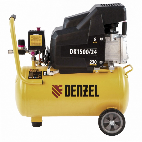 Компрессор воздушный DK1500/24, Х-PRO 1.5 кВт, 230 л/мин, 24 л Denzel Компрессор воздушный DK1500/24, Х-PRO 1.5 кВт, 230 л/мин, 24 л Denzel
