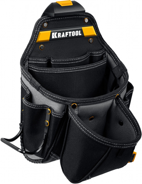 KRAFTOOL KBS-3 пояс монтажника, в комплекте: пояс монтажника, большая сумка, малая сумка (38762)