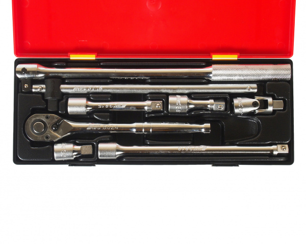 JTC Набор инструментов 8 предметов слесарно-монтажный (ключ трещот. 1/2" 36 зуб.,ворот.,удлинит.) JTC JTC Набор инструментов 8 предметов слесарно-монтажный (ключ трещот. 1/2" 36 зуб.,ворот.,удлинит.) JTC