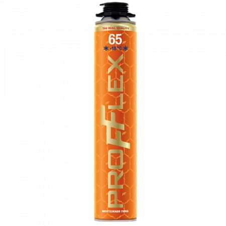 Пена монтажная профессиональная Profflex Pro Gold ЗИМА 65л 920г 850мл (12)