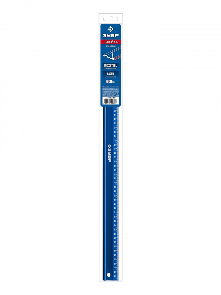 ЗУБР 0,6 м, Усиленная алюминиевая линейка со стальной направляющей, Профессионал (34382-60)