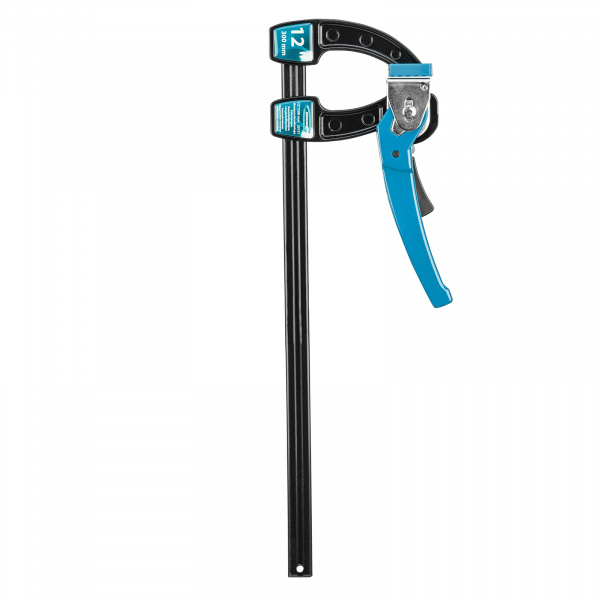 Струбцина реечная быстрозажимная 12, металлический корпус, рычажный храповой механизм, 300 мм Gross